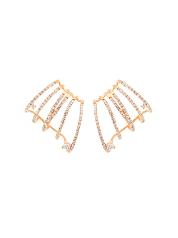 1.32ct Diamond 18K Gold Climber Earrings sold by Wish Fine Jewelry