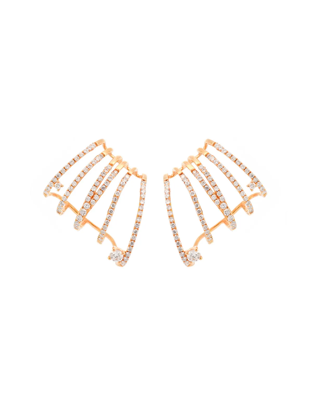 1.32ct Diamond 18K Gold Climber Earrings sold by Wish Fine Jewelry