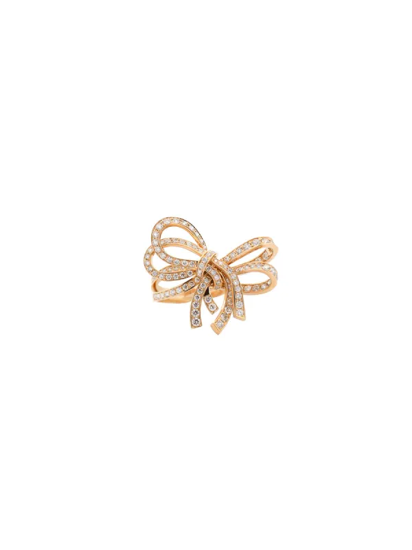 2.55ct Diamond 18K Gold Statement Bow Ring sold by Wish Fine Jewelry