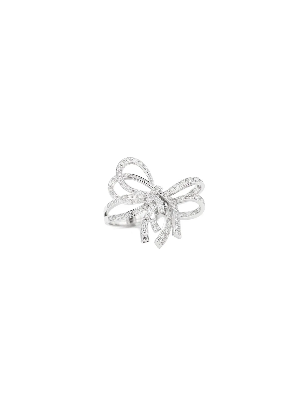 2.55ct Diamond 18K Gold Statement Bow Ring sold by Wish Fine Jewelry product image thumbnail 2