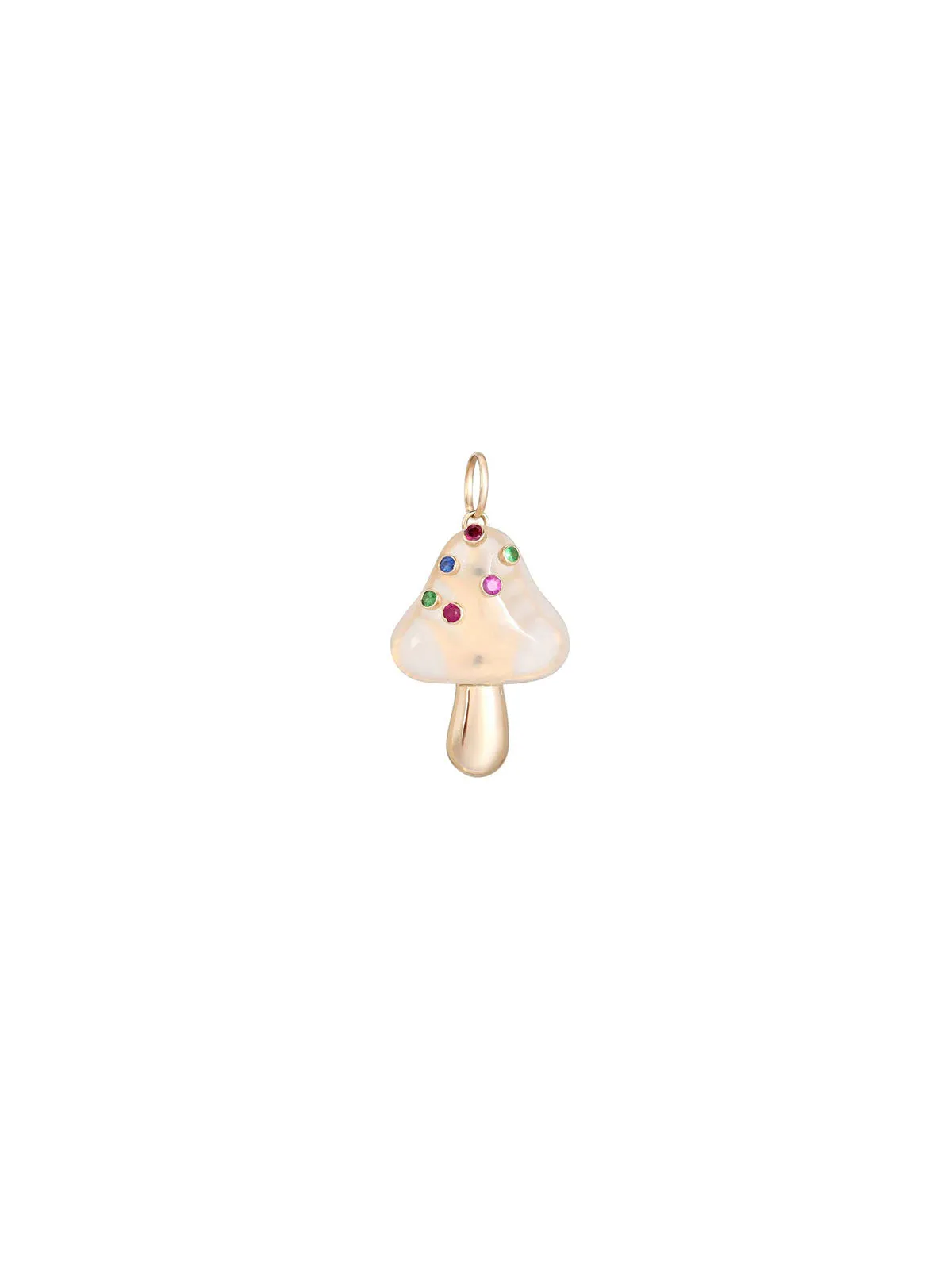 0.23ct Multi Color Sapphire 14K Gold Mushroom Pendant sold by Wish Fine Jewelry product image thumbnail 2
