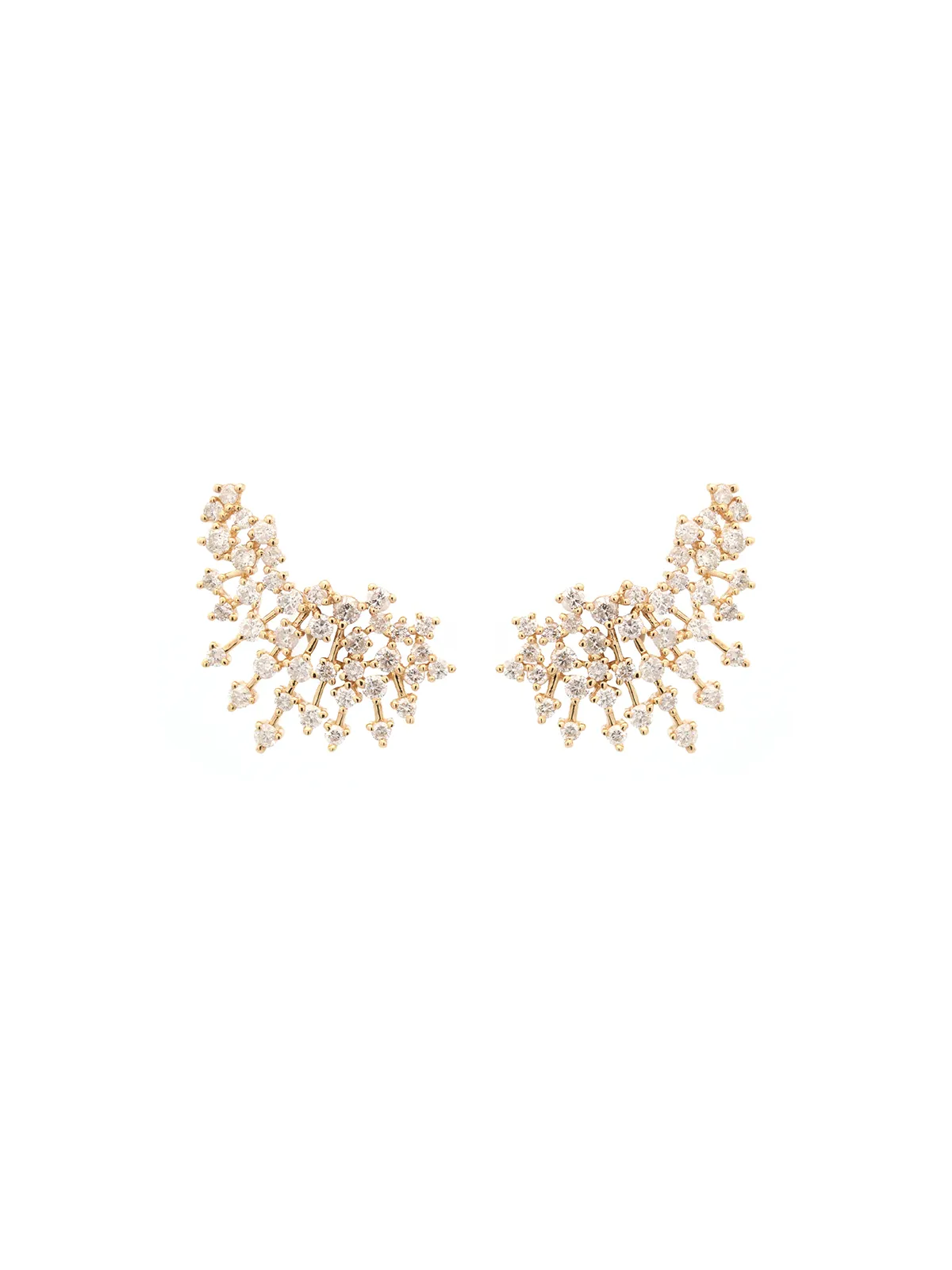 1.66ct Diamond 18K Gold Fireworks Earrings sold by Wish Fine Jewelry product image thumbnail 2