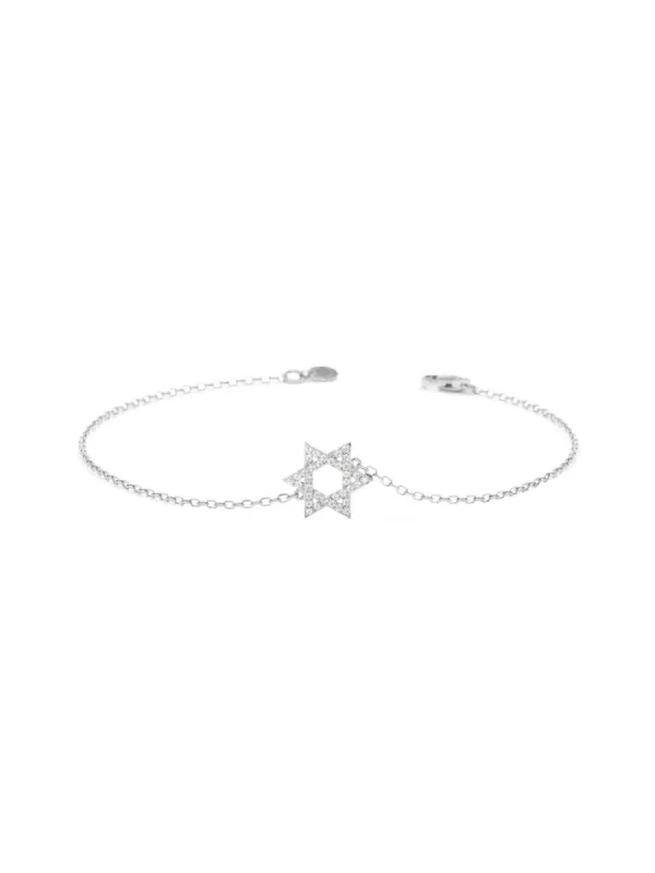 0.06ct Diamond 18K Gold Star of David Bracelet sold by Wish Fine Jewelry
