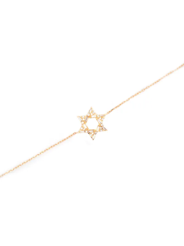 0.19ct Diamond 18K Gold Star of David Bracelet sold by Wish Fine Jewelry