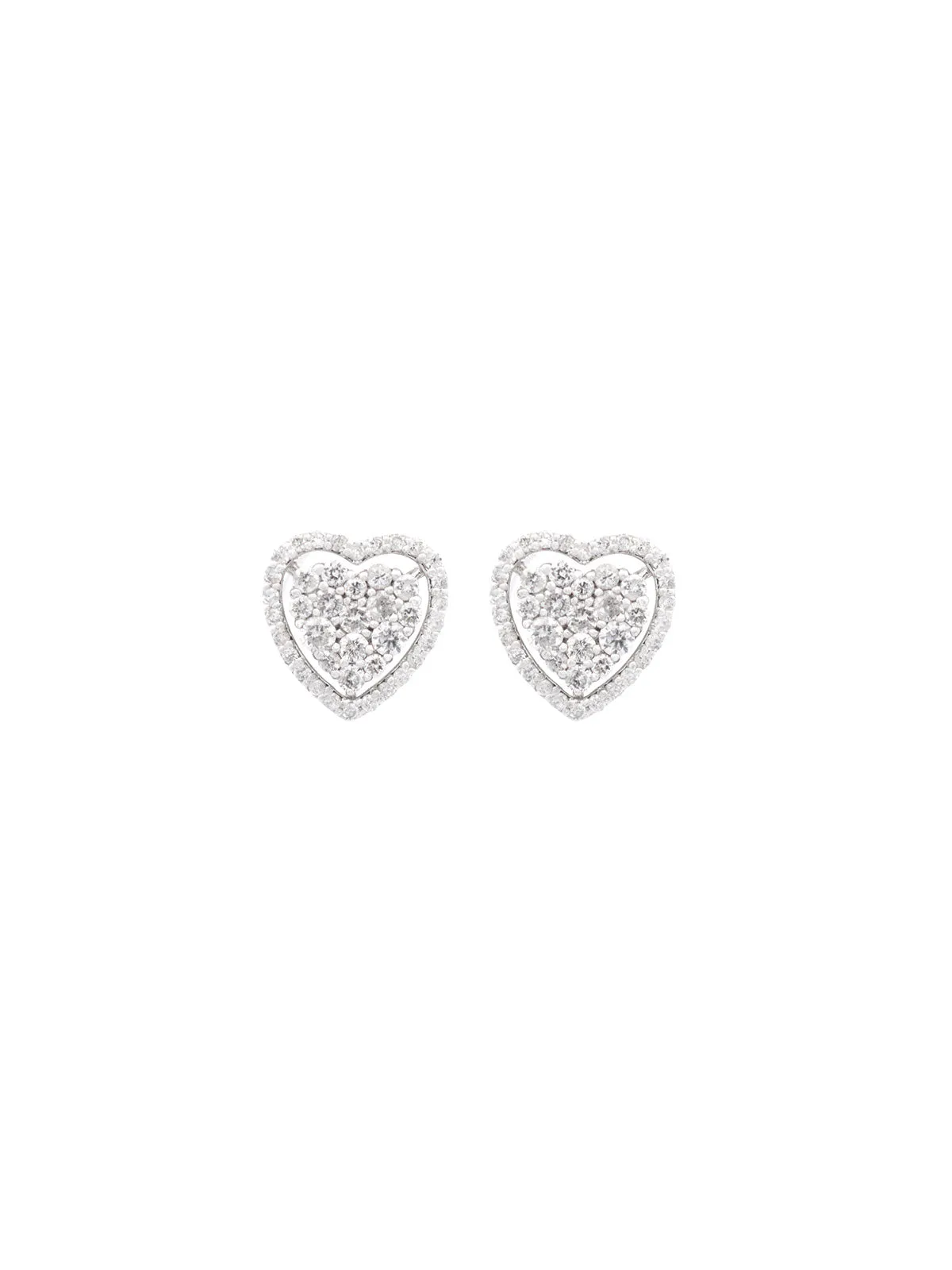0.70ct Diamond 18K Gold Heart Stud Earrings sold by Wish Fine Jewelry