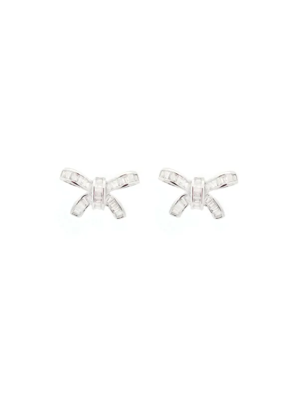 0.42ct Diamond 18K Gold Bow Stud Earrings sold by Wish Fine Jewelry