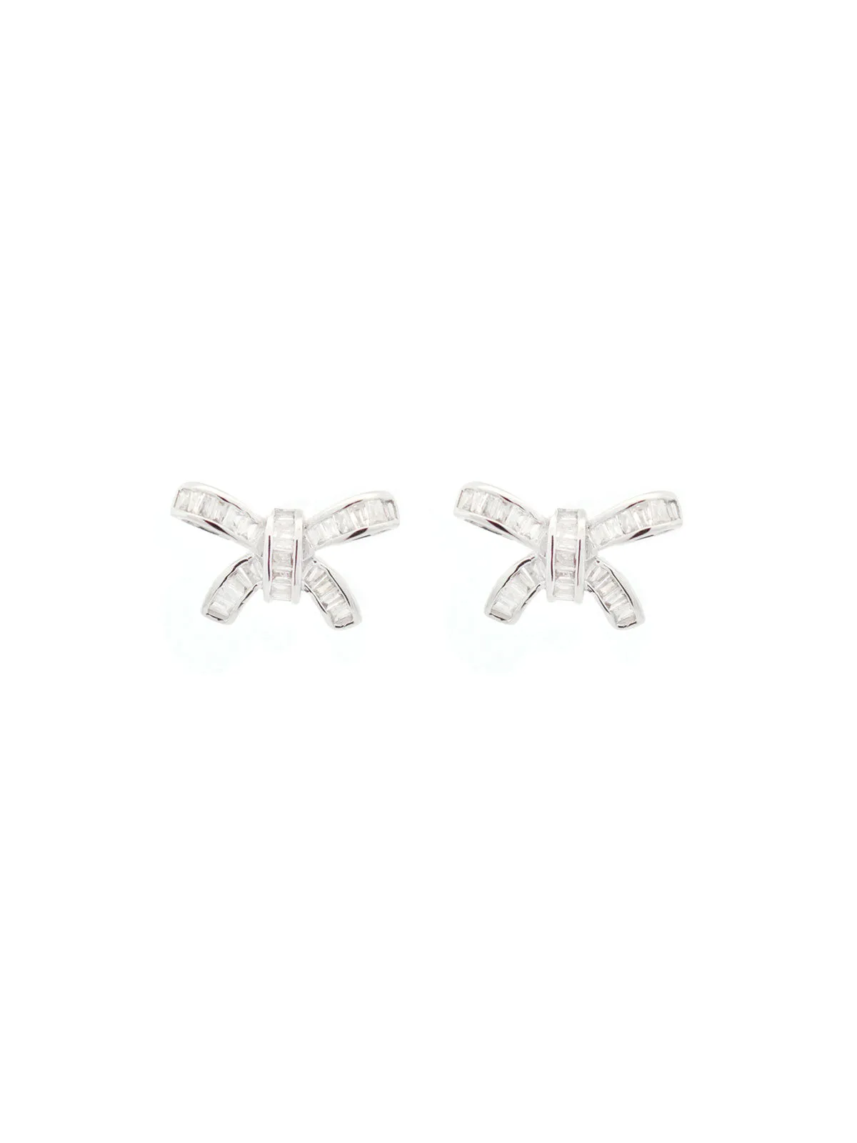 0.42ct Diamond 18K Gold Bow Stud Earrings sold by Wish Fine Jewelry