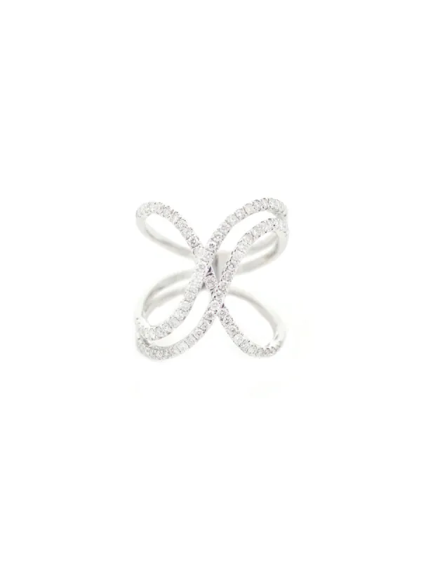 0.70ct Diamond 18K Gold Crossover Ring sold by Wish Fine Jewelry