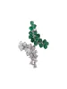 3.42ct Diamond Emerald 18K Gold Bypass Ring sold by Wish Fine Jewelry