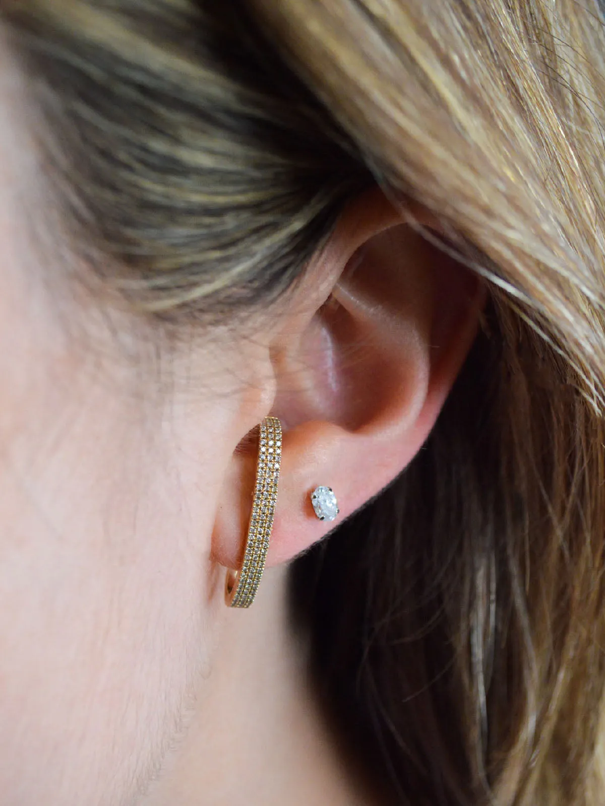 0.70ct Diamond 14K Gold Climber Earrings sold by Wish Fine Jewelry product image thumbnail 2