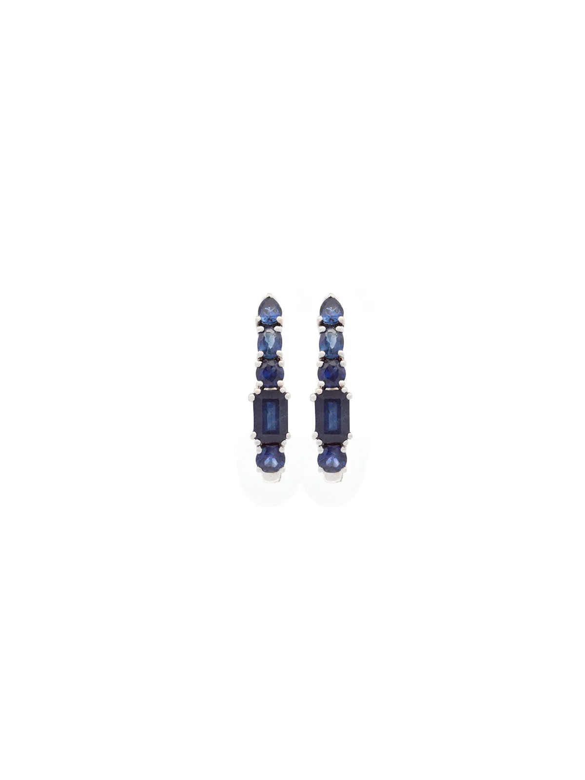 2.50ct Sapphire 18K Gold Climber Earrings sold by Wish Fine Jewelry