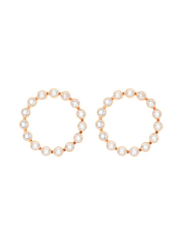 6.00ct Topaz 18K Gold Open Circle Earrings sold by Wish Fine Jewelry