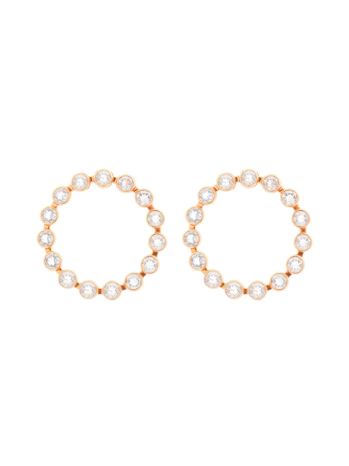 6.00ct Topaz 18K Gold Open Circle Earrings sold by Wish Fine Jewelry