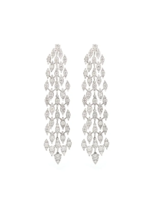 5.46ct Diamond 18K Gold Statement Cascade Earrings sold by Wish Fine Jewelry