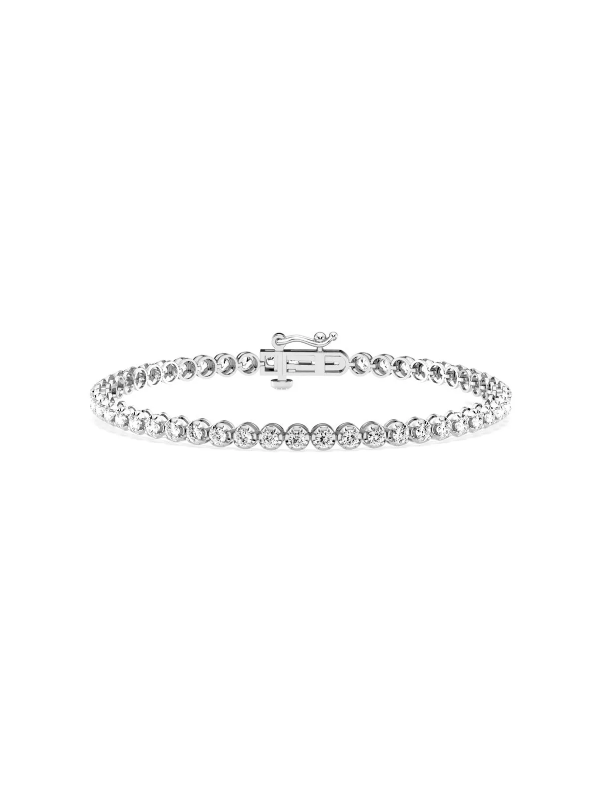 2.10ct Diamond 18K Gold Butter Cup Tennis Bracelet sold by Wish Fine Jewelry