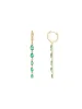 2.11ct Diamond Emerald 14K Gold  Huggie Dangle Drop Earrings sold by Wish Fine Jewelry