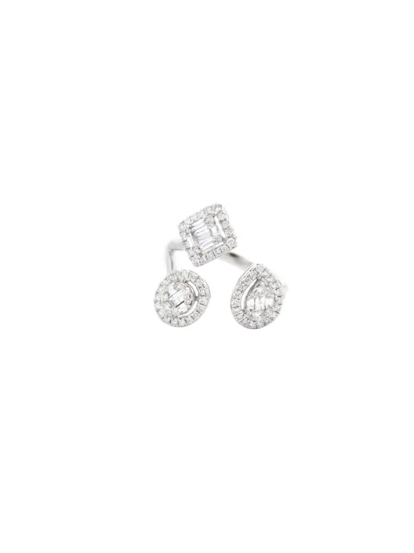 0.75ct Dimond 18K Gold Multi Shaped Bypass Ring sold by Wish Fine Jewelry