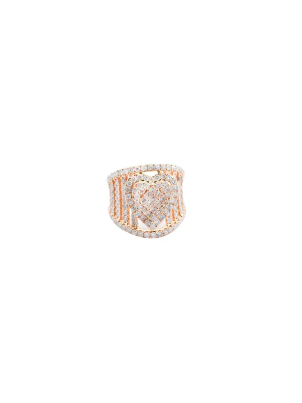 2.75ct Diamond 14K Gold Heart Cluster Ring sold by Wish Fine Jewelry