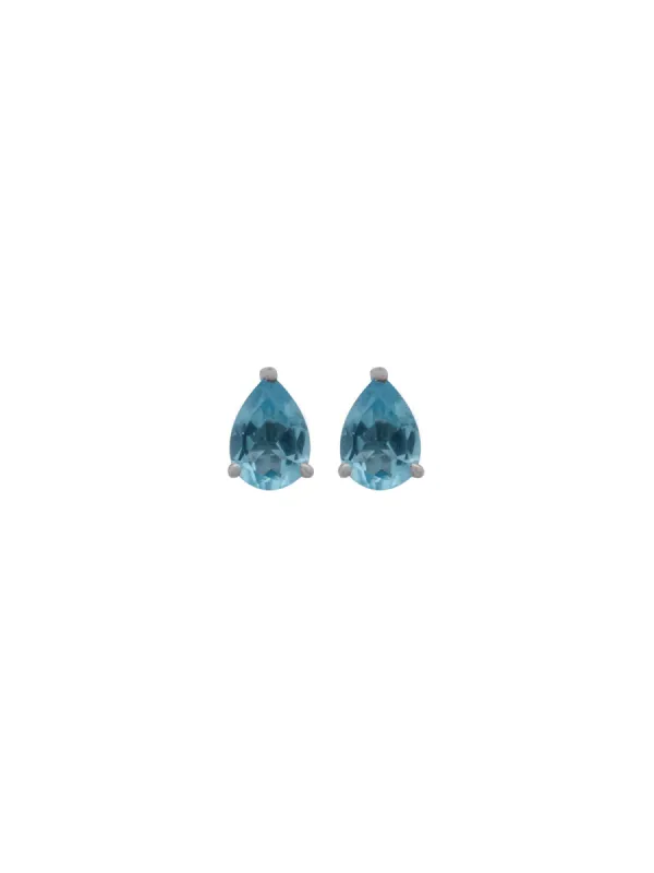 1.50ct Blue Topaz 14K Gold Stud Earrings sold by Wish Fine Jewelry