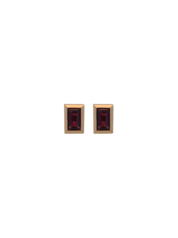 0.55ct Pink Tourmaline 14K Gold Baguette Stud Earrings sold by Wish Fine Jewelry