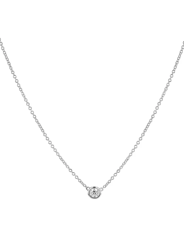 0.22ct Diamond 14K Gold Solitaire Necklace sold by Wish Fine Jewelry
