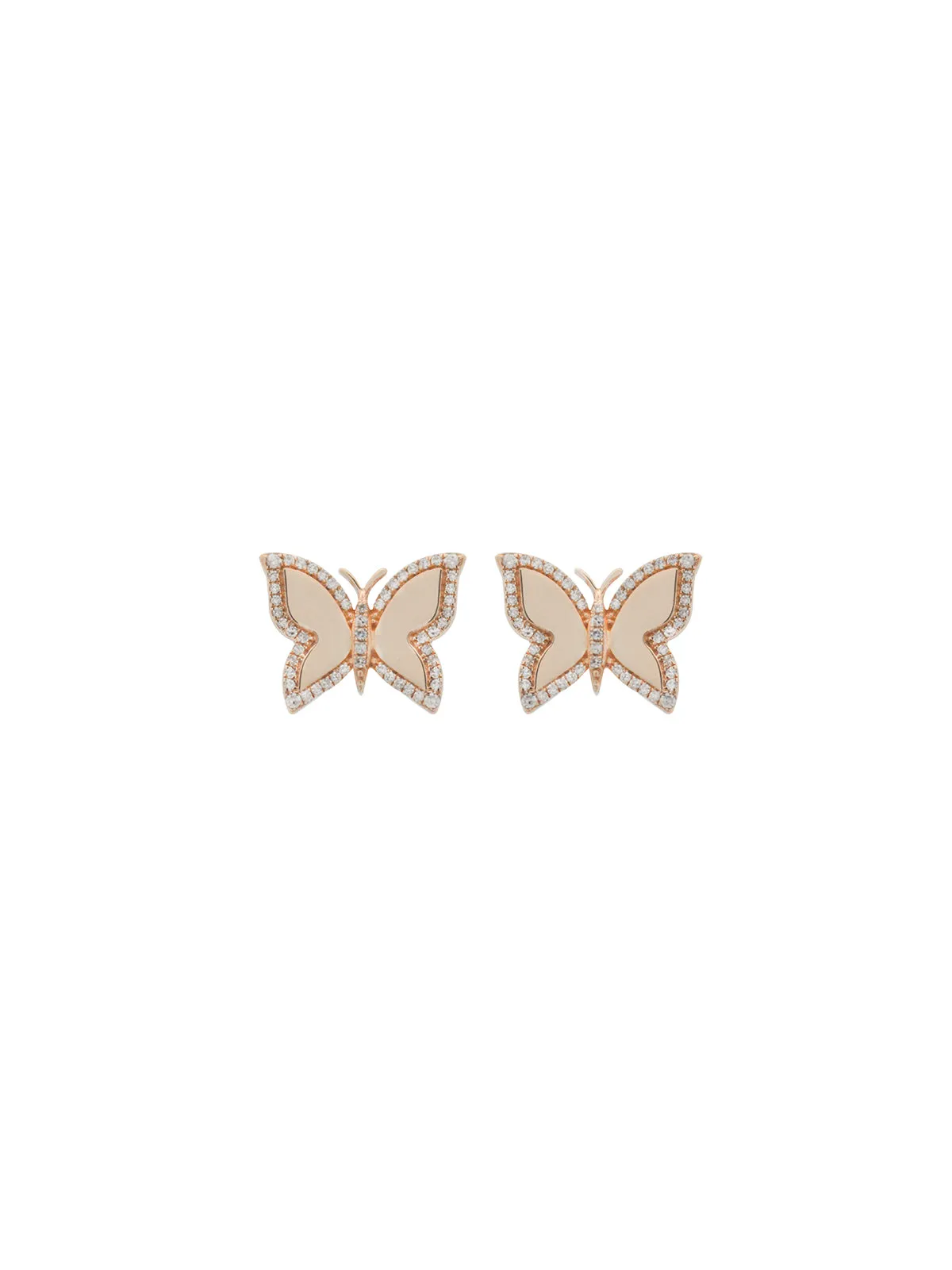 0.30ct Diamond 14K Gold Butterfly Stud Earrings sold by Wish Fine Jewelry