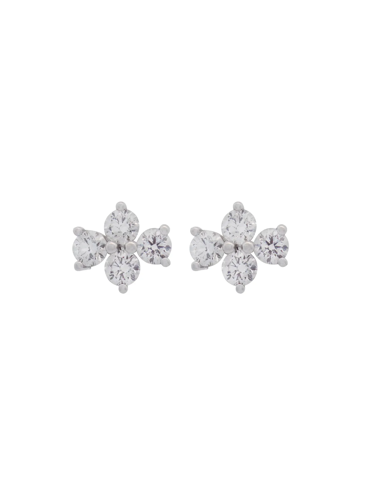 1.02ct Diamond 18K Gold Four Stone Cluster Earrings sold by Wish Fine Jewelry