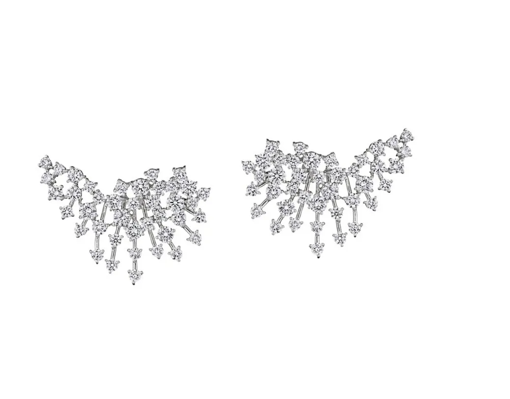 1.66ct Diamond 18K Gold Fireworks Earrings sold by Wish Fine Jewelry product image thumbnail 3