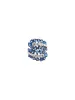 4.70ct Diamond Sapphire 18K Gold Cluster Leaf Bypass Ring sold by Wish Fine Jewelry