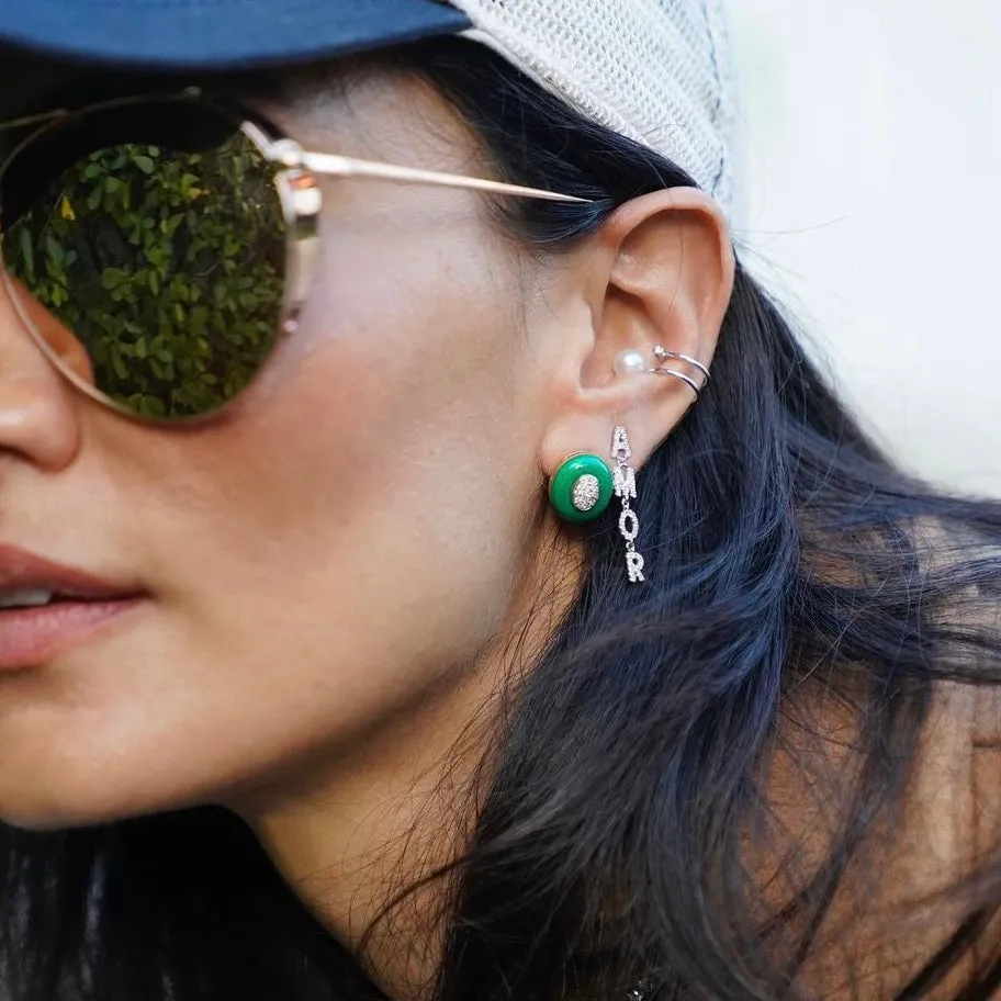 0.20ct Diamond 18K Gold "Amor" Single Dangle Drop Earring sold by Wish Fine Jewelry product image thumbnail 5