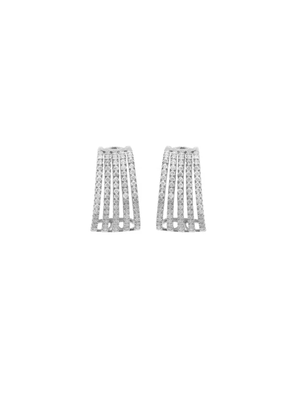 1.60ct Diamond 18K Gold Cuff Earrings sold by Wish Fine Jewelry