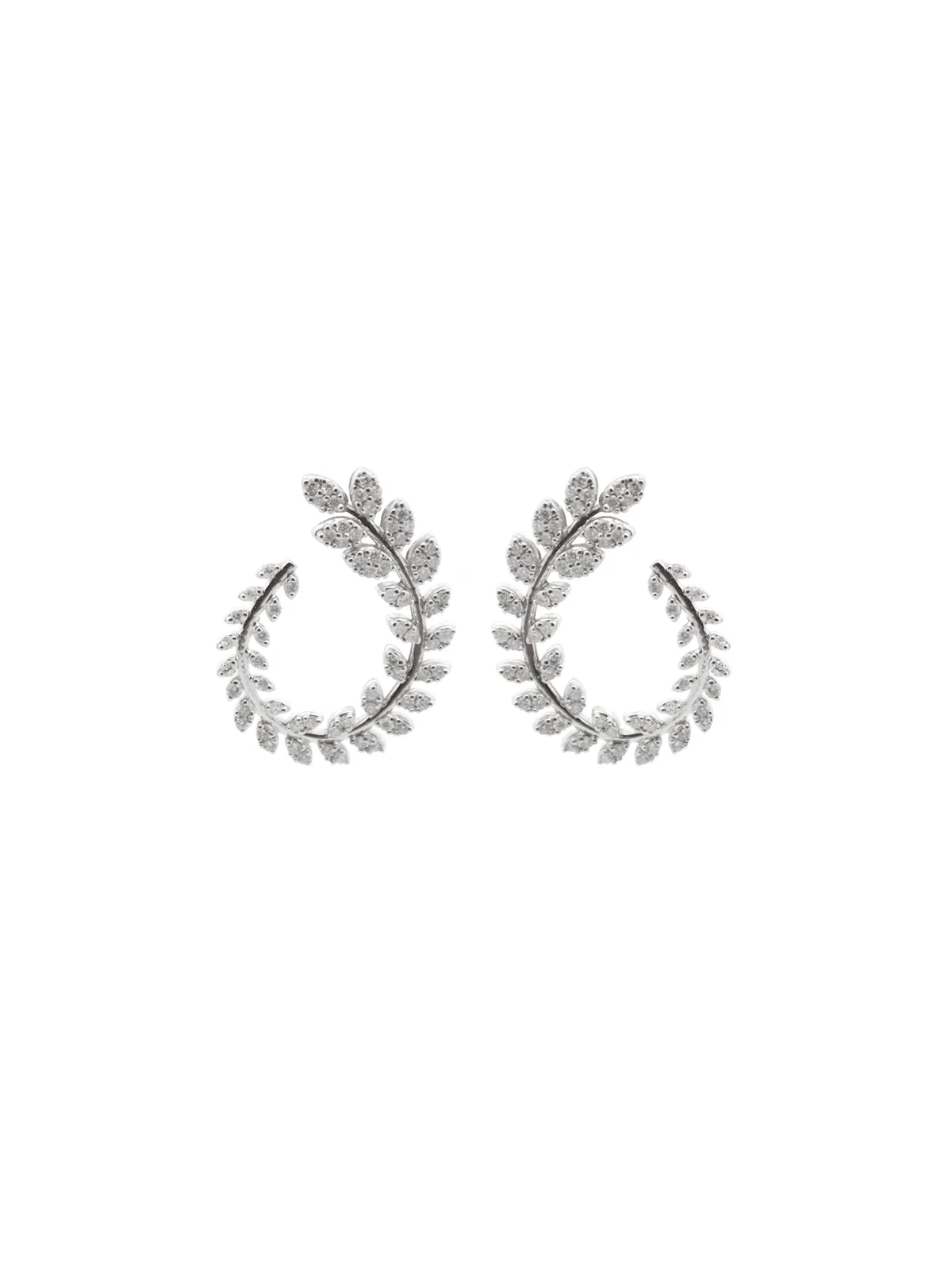 0.90ct Diamond 14K Gold Pear Shape Leaf Earrings sold by Wish Fine Jewelry