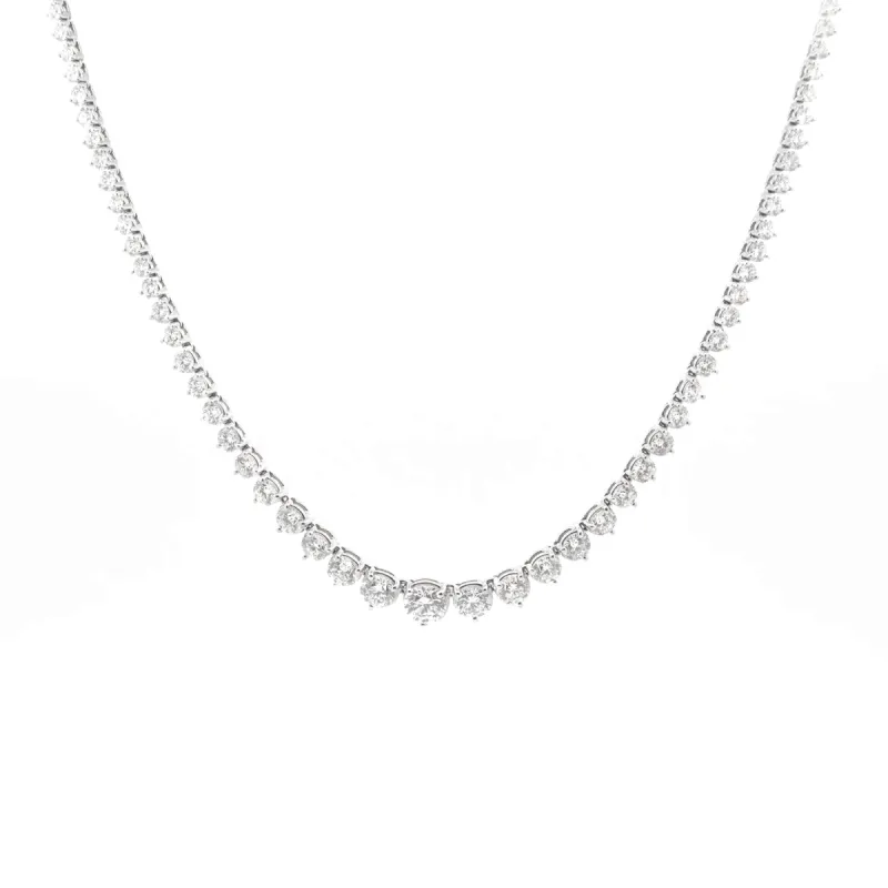 Diamond 18K Gold Graduated Tennis Necklace sold by Wish Fine Jewelry