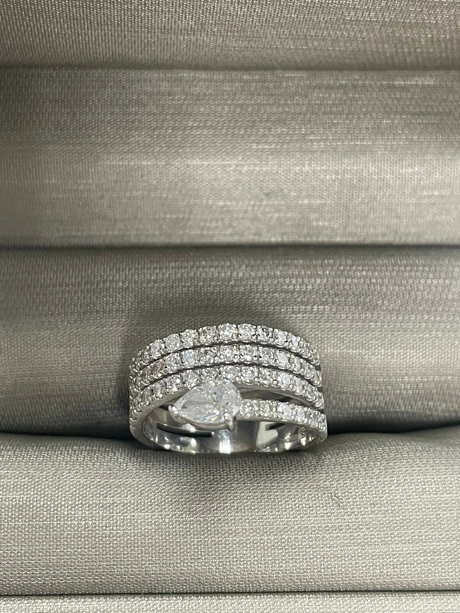 1.34ct Diamond 18K Gold Spiral Ring sold by Wish Fine Jewelry product image thumbnail 2