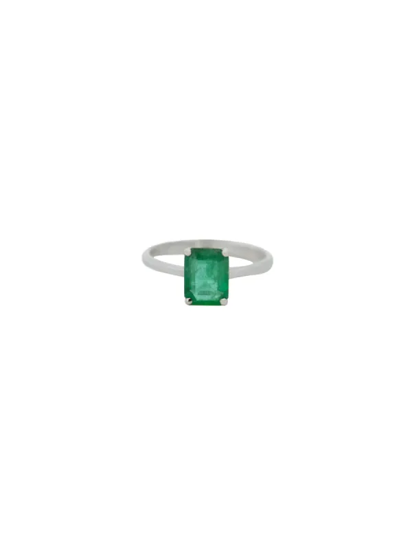 1.30ct Diamond 18K Gold Emerald Cut Solitaire Ring sold by Wish Fine Jewelry
