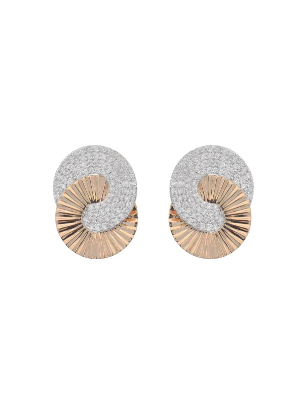 2.70ct Diamond 14K Gold Double Disc Earrings sold by Wish Fine Jewelry