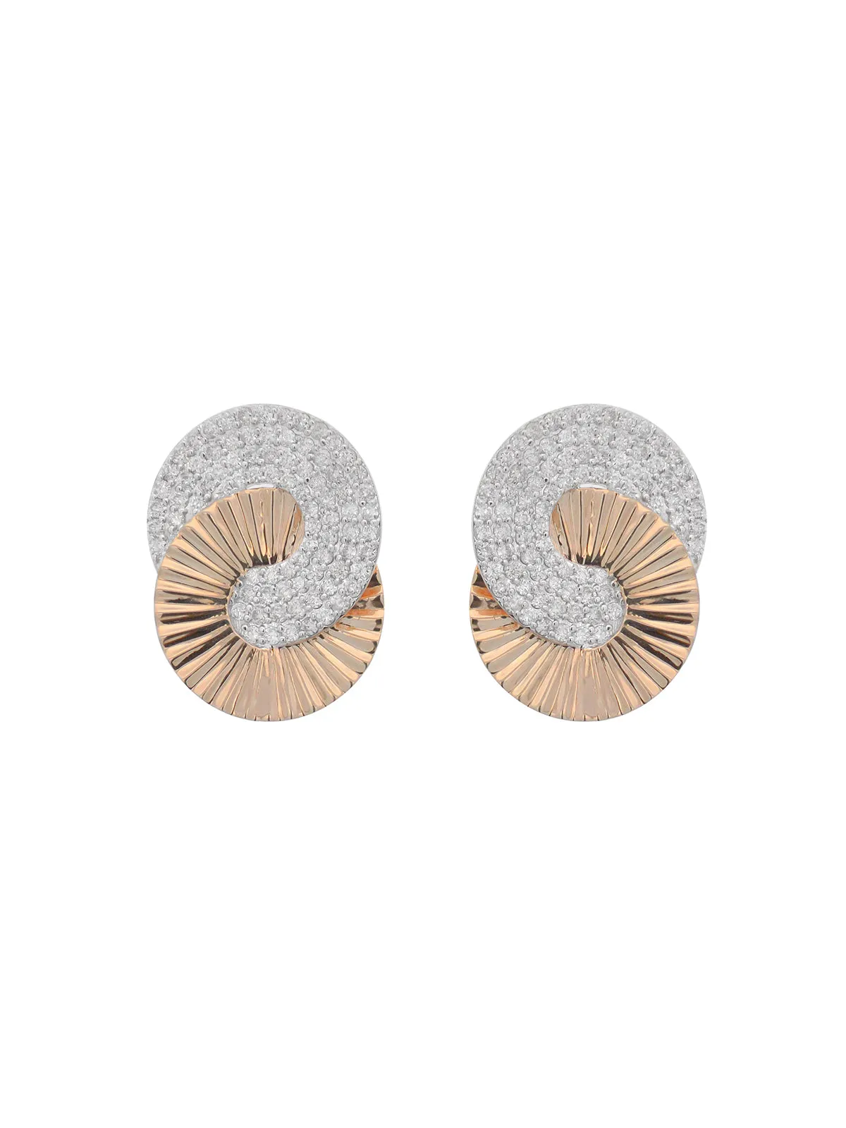 2.70ct Diamond 14K Gold Double Disc Earrings sold by Wish Fine Jewelry