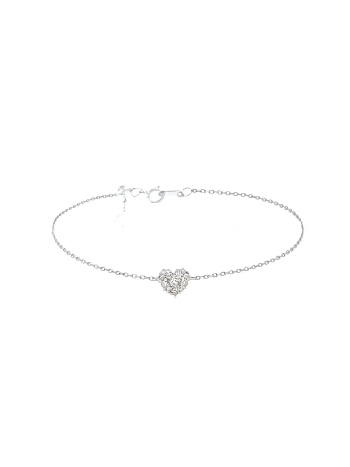 0.20ct Diamond 18K Gold Heart Chain Bracelet sold by Wish Fine Jewelry