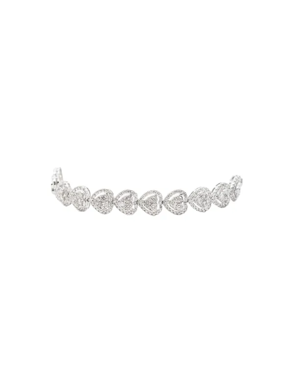 6.01ct Diamond 14K Gold Heart Tennis Bracelet sold by Wish Fine Jewelry