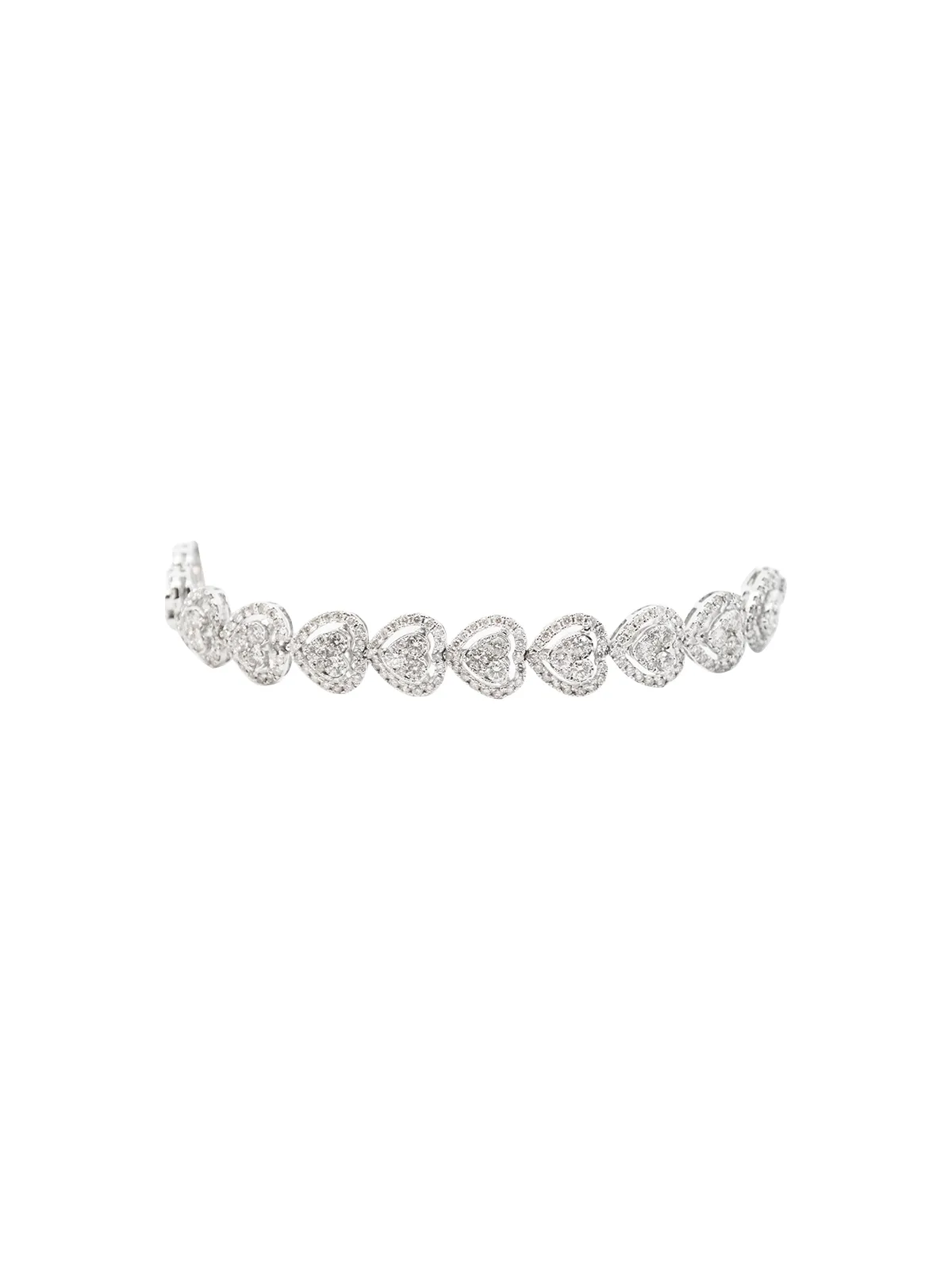 6.01ct Diamond 14K Gold Heart Tennis Bracelet sold by Wish Fine Jewelry