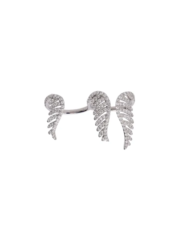 1.55ct Diamond 18K Gold Double Wing Ring sold by Wish Fine Jewelry
