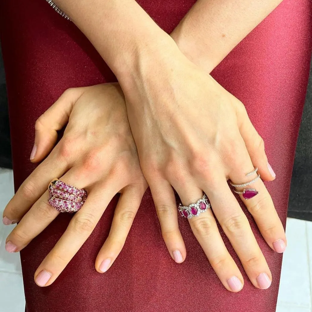 1.69ct Diamond Ruby 14K Gold Spiral Ring sold by Wish Fine Jewelry product image thumbnail 2