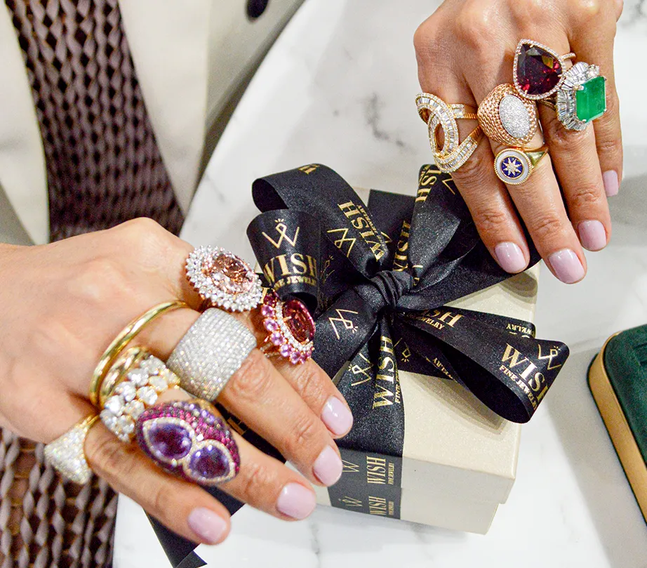 2.37ct Diamond 14K Gold Long Cocktail Ring sold by Wish Fine Jewelry product image thumbnail 3