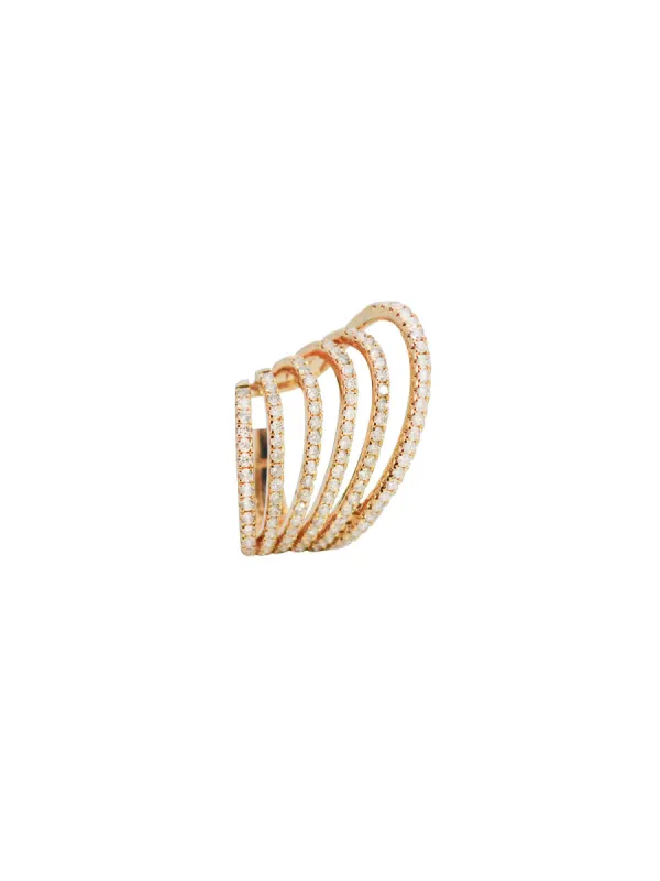 0.80ct Diamond 18K Gold Multi Row Ear Cuff sold by Wish Fine Jewelry