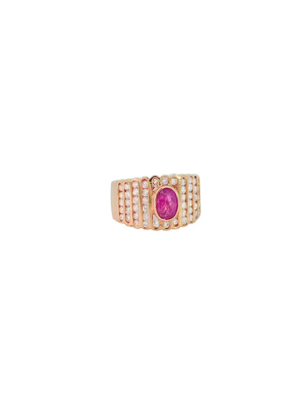 2.16ct Diamond Ruby 18K Gold Tension Set Ring sold by Wish Fine Jewelry