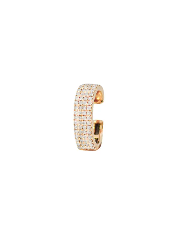 0.35ct Diamond 18K Gold Multi Row Pave Ear Cuff sold by Wish Fine Jewelry