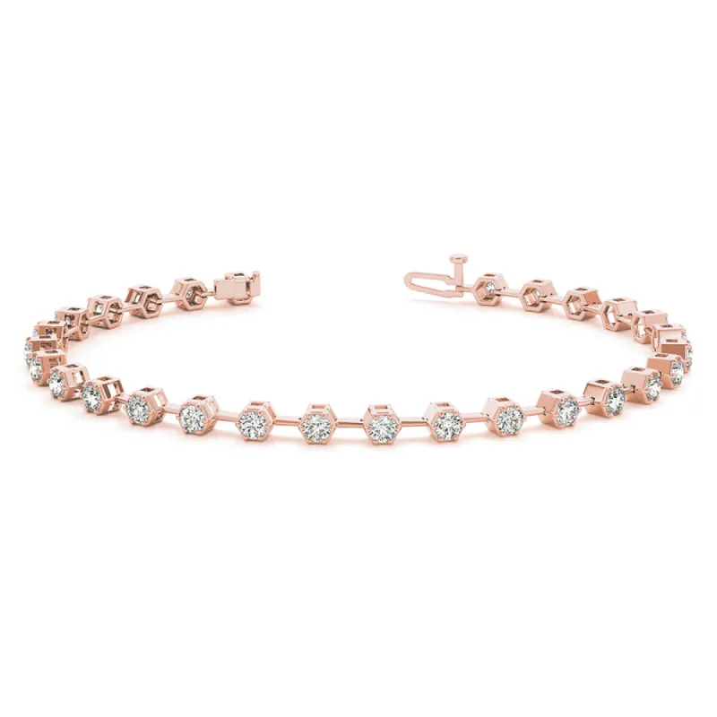 1.90ct Diamond 18K Gold Station Tennis Bracelet sold by Wish Fine Jewelry