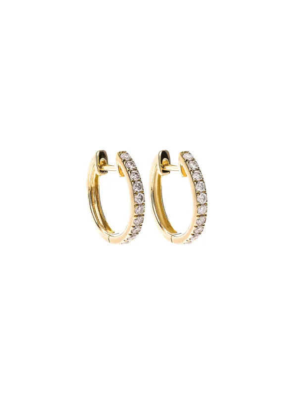 0.46ct Diamond 18K Gold Huggie Hoop Earrings sold by Wish Fine Jewelry