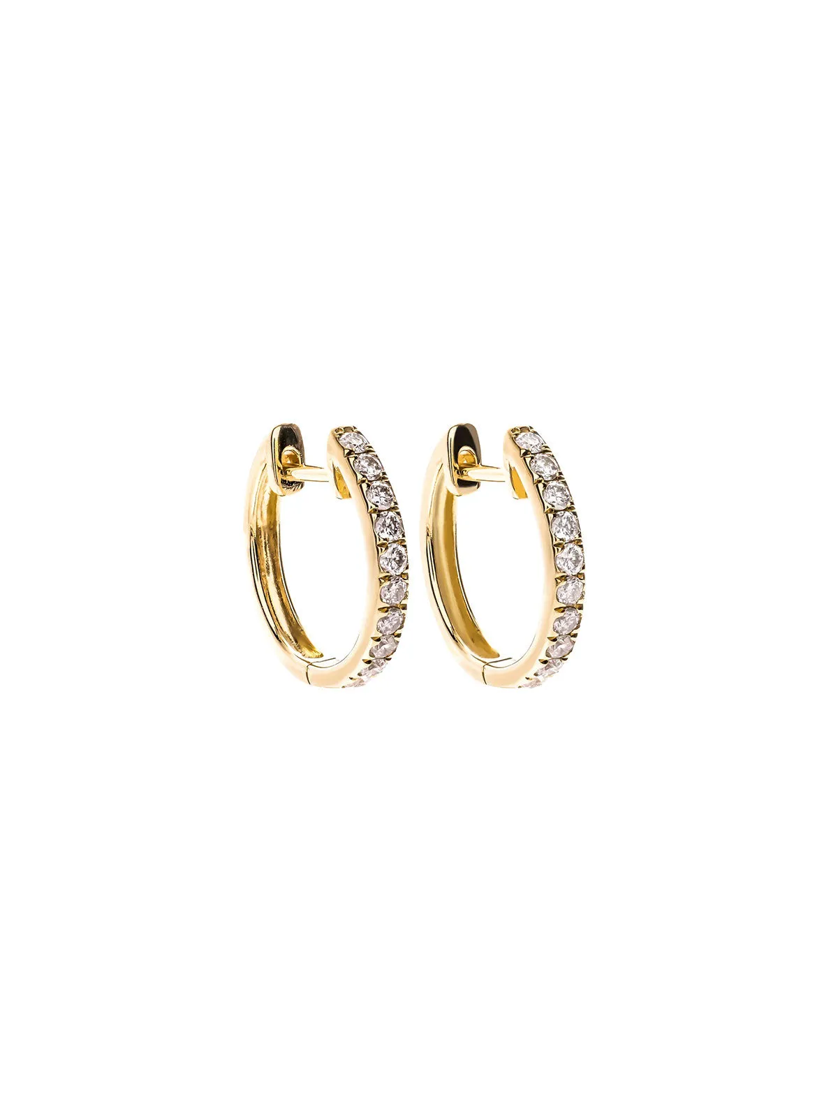 0.46ct Diamond 18K Gold Huggie Hoop Earrings sold by Wish Fine Jewelry