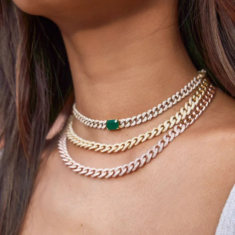 2.53cts Diamond 18K Gold Pave Miami Cuban Link Chain Necklace sold by Wish Fine Jewelry